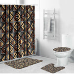 Mali Mud Cloth Legacy Pattern Bathroom Set Ethnic Geometry Style