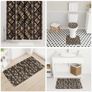 Mali Mud Cloth Legacy Pattern Bathroom Set Ethnic Geometry Style