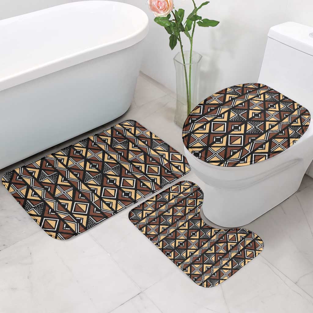 Mali Mud Cloth Legacy Pattern Bathroom Set Ethnic Geometry Style