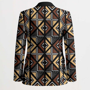 Mali Mud Cloth Legacy Pattern Blazer Ethnic Geometry Style