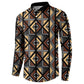 Mali Mud Cloth Legacy Pattern Button Sweatshirt Ethnic Geometry Style