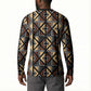 Mali Mud Cloth Legacy Pattern Button Sweatshirt Ethnic Geometry Style