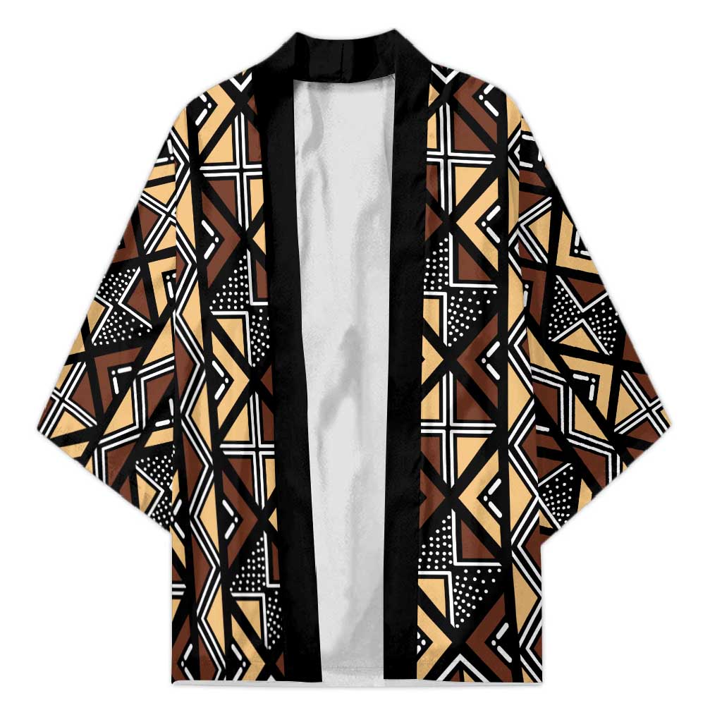 Mali Mud Cloth Legacy Pattern Kimono Ethnic Geometry Style