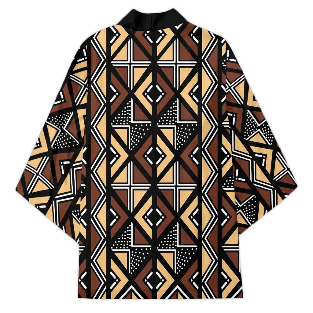 Mali Mud Cloth Legacy Pattern Kimono Ethnic Geometry Style