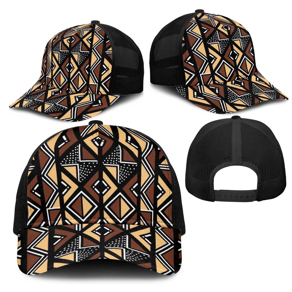 Mali Mud Cloth Legacy Mesh Trucker Cap African Tribal Pattern - African Pride