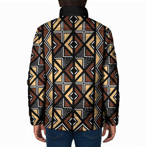 Mali Mud Cloth Legacy Pattern Padded Jacket Ethnic Geometry Style