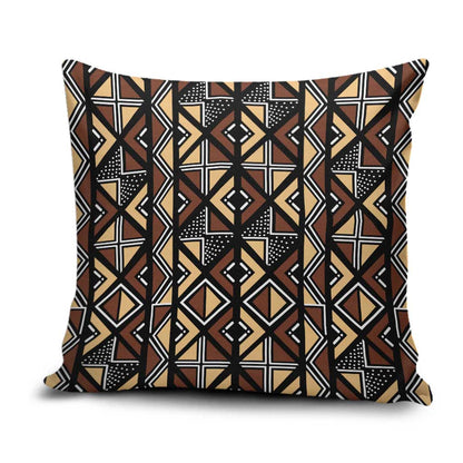 Mali Mud Cloth Legacy Pattern Pillow Cover Ethnic Geometry Style