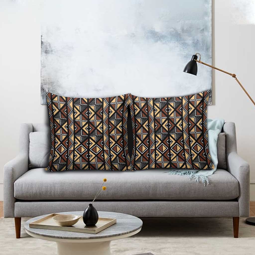 Mali Mud Cloth Legacy Pattern Pillow Cover Ethnic Geometry Style