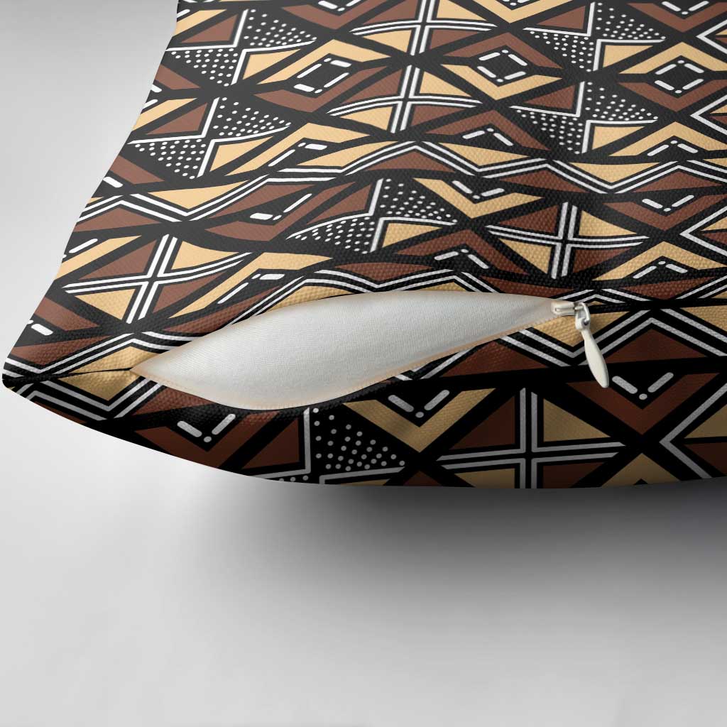 Mali Mud Cloth Legacy Pattern Pillow Cover Ethnic Geometry Style