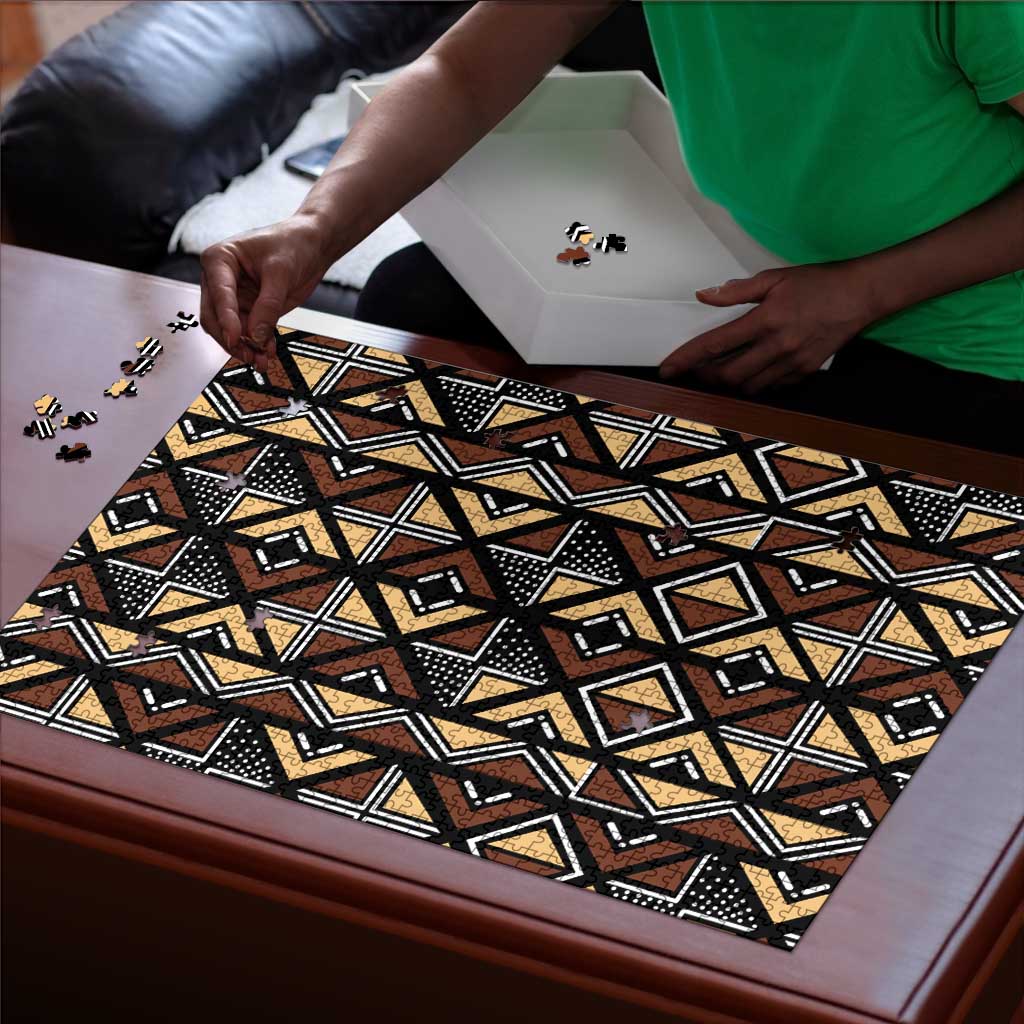 Mali Mud Cloth Legacy Pattern Puzzle Ethnic Geometry Style