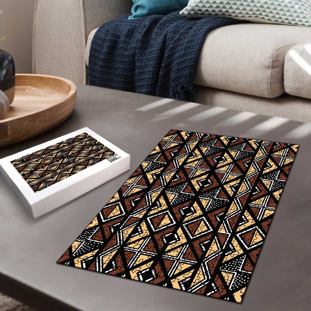 Mali Mud Cloth Legacy Pattern Puzzle Ethnic Geometry Style
