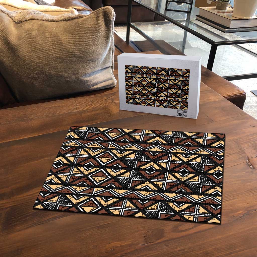Mali Mud Cloth Legacy Pattern Puzzle Ethnic Geometry Style