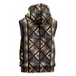 Mali Mud Cloth Legacy Sleeveless Zip Hoodie African Tribal Pattern - African Pride