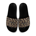 Mali Mud Cloth Legacy Pattern Slide Sandals Ethnic Geometry Style