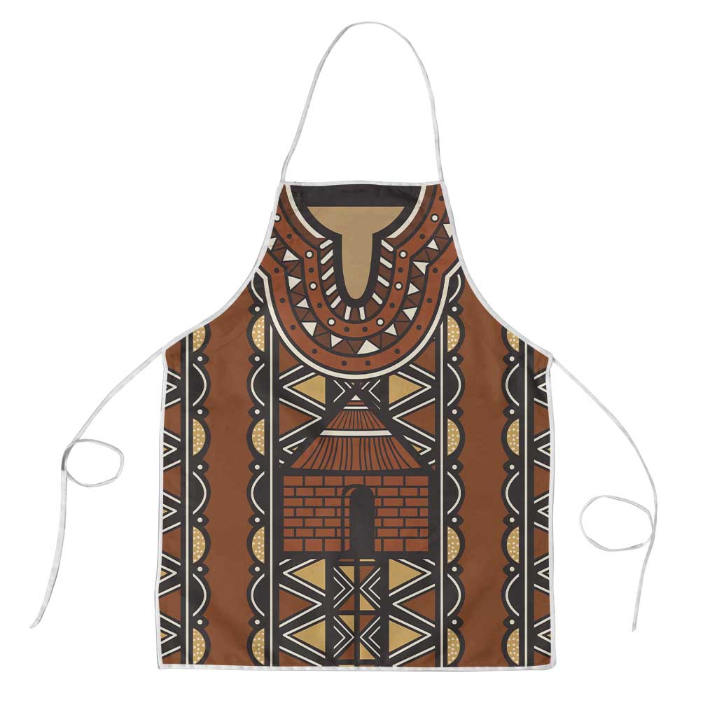 Mali Mud Cloth African Village Apron Ethnic Geometry Style