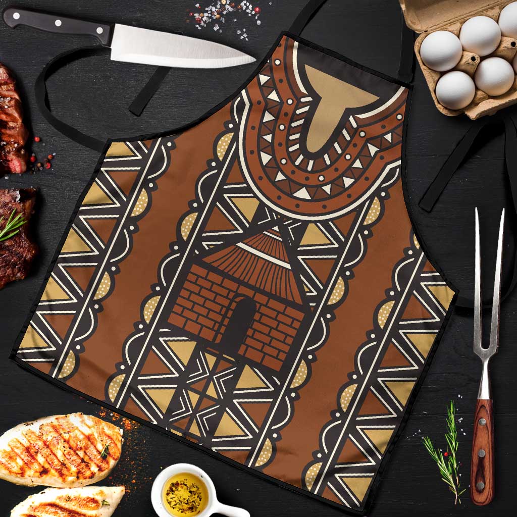 Mali Mud Cloth African Village Apron Ethnic Geometry Style