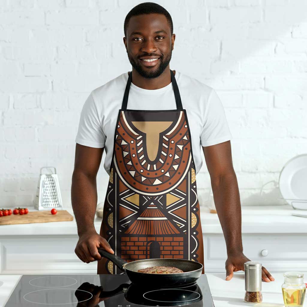 Mali Mud Cloth African Village Apron Ethnic Geometry Style