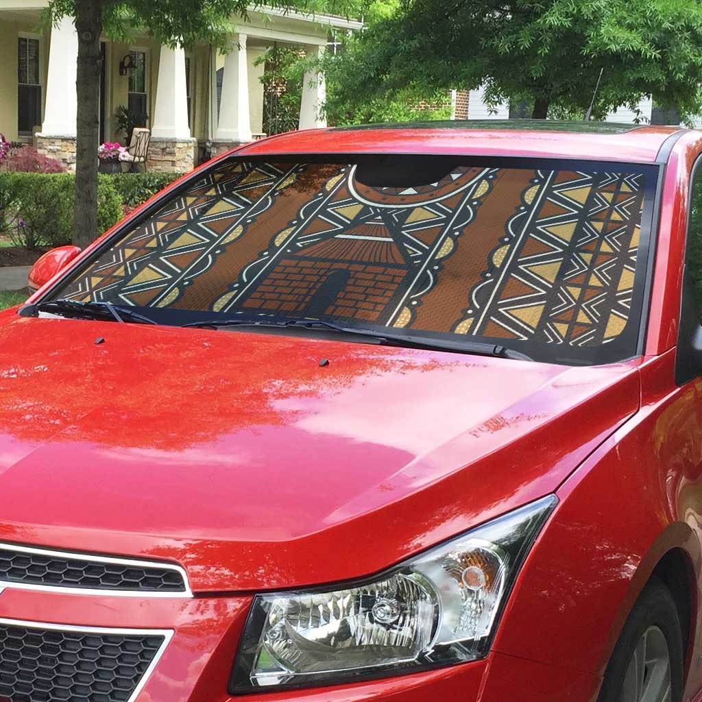 Mali Mud Cloth African Village Auto Sun Shade Ethnic Geometry Style