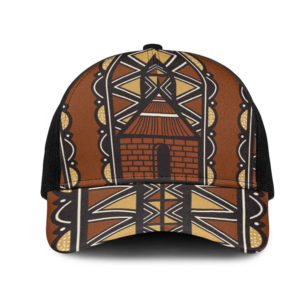 Mali Mud Cloth Village Legacy Baseball Net Cap African Tribal Pattern - African Pride