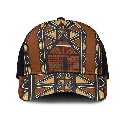 Mali Mud Cloth Village Legacy Baseball Net Cap African Tribal Pattern - African Pride