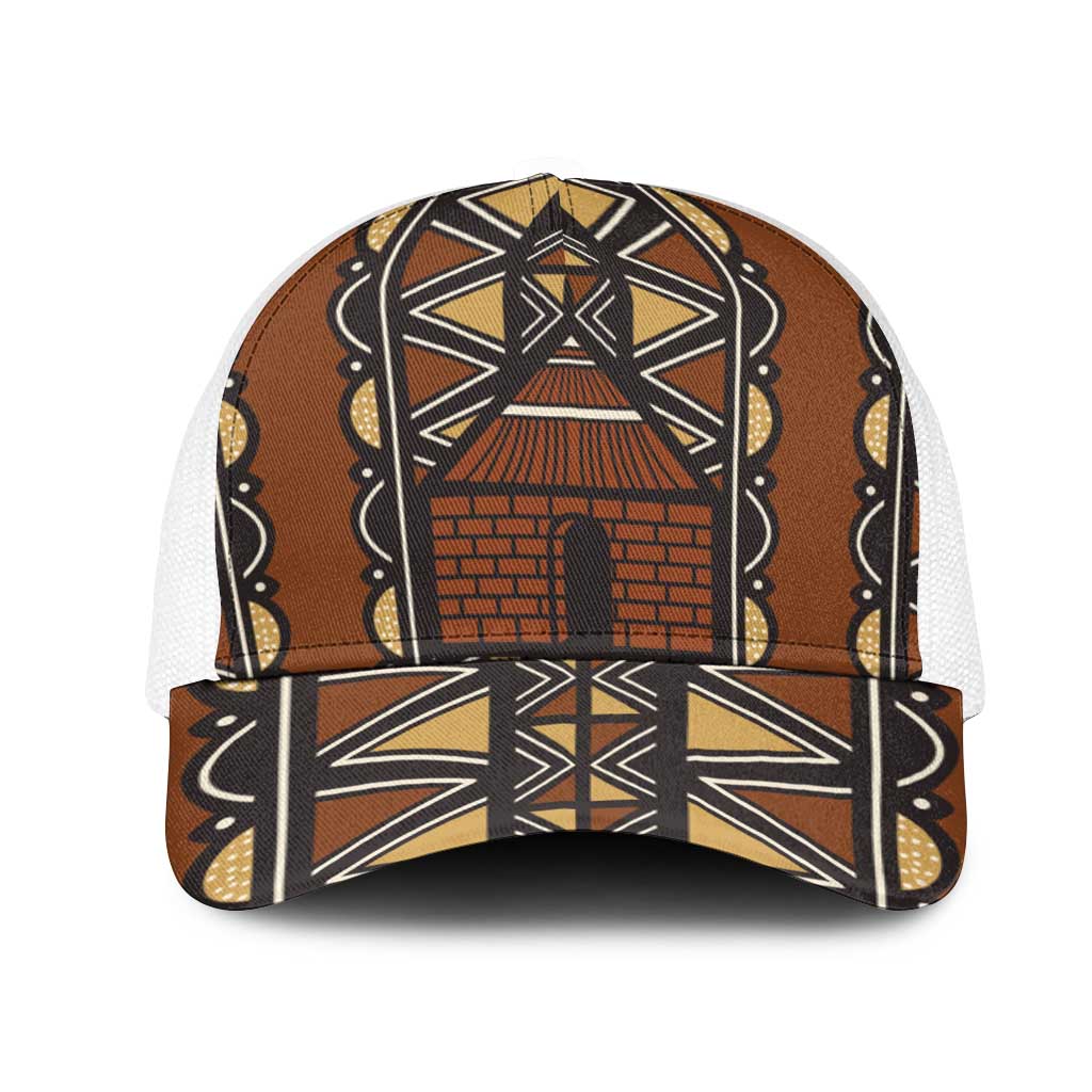 Mali Mud Cloth Village Legacy Baseball Net Cap African Tribal Pattern - African Pride