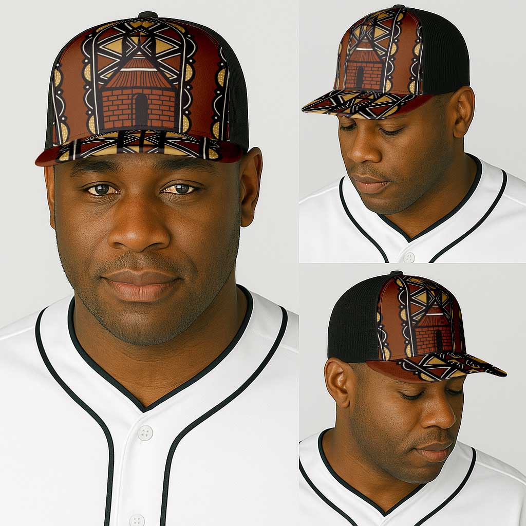 Mali Mud Cloth Village Legacy Baseball Net Cap African Tribal Pattern - African Pride