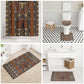 Mali Mud Cloth African Village Bathroom Set Ethnic Geometry Style
