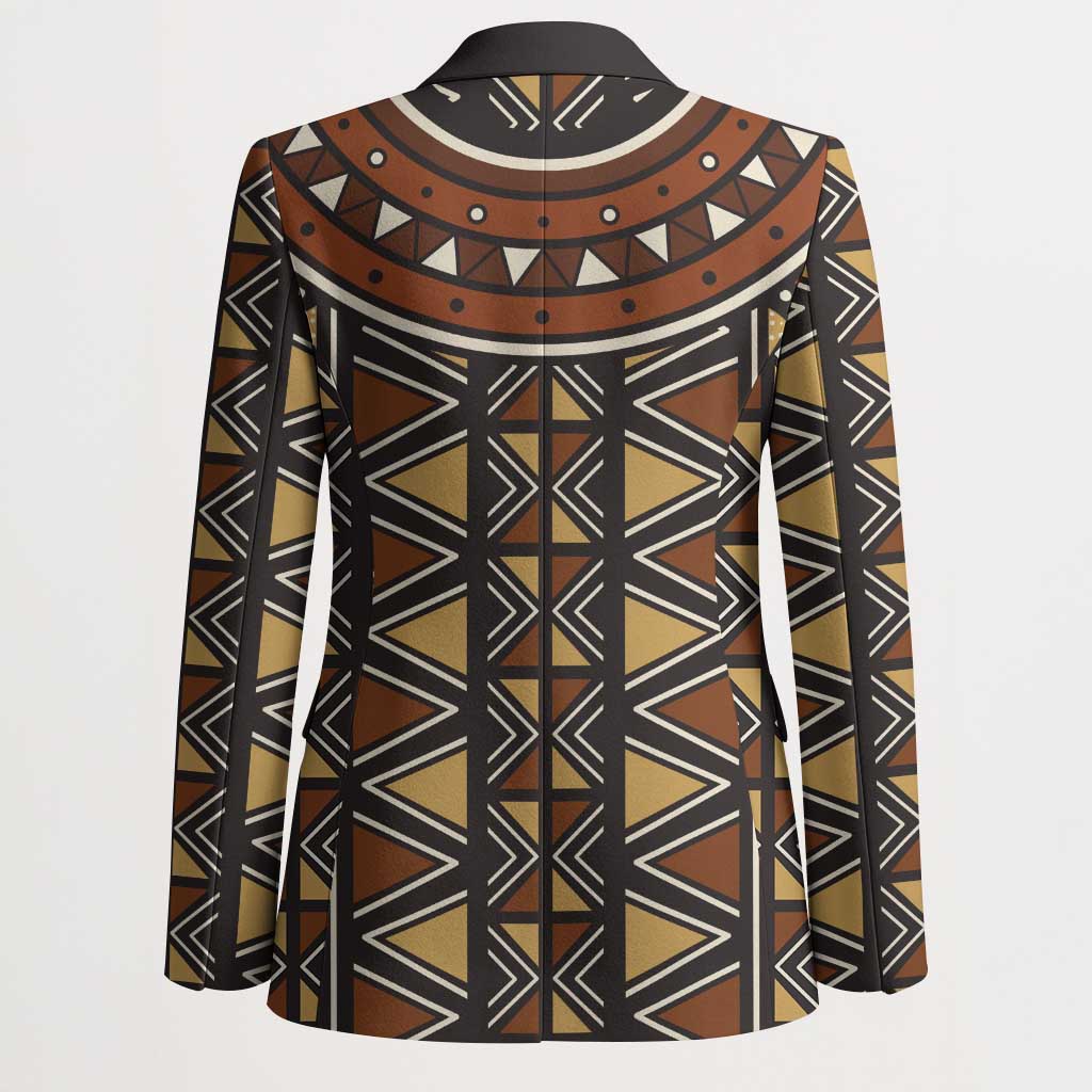 Mali Mud Cloth African Village Blazer Ethnic Geometry Style