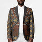 Mali Mud Cloth African Village Blazer Ethnic Geometry Style
