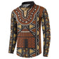 Mali Mud Cloth African Village Button Sweatshirt Ethnic Geometry Style