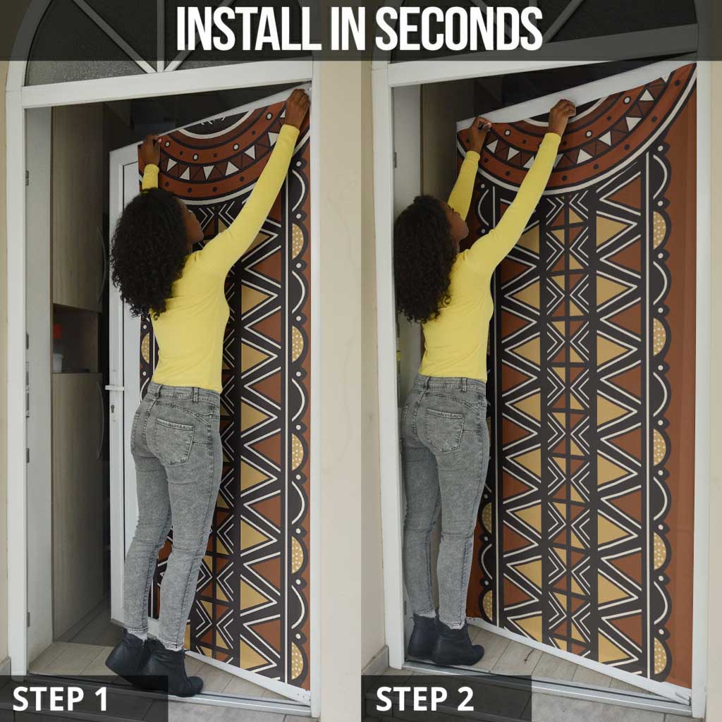 Mali Mud Cloth African Village Door Cover Ethnic Geometry Style