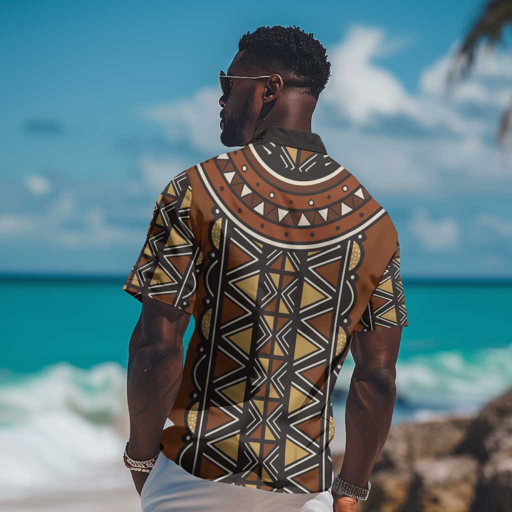 Mali Mud Cloth Village Legacy Hawaiian Shirt African Tribal Pattern - African Pride