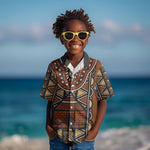 Mali Mud Cloth Village Legacy Kid Hawaiian Shirt African Tribal Pattern - African Pride