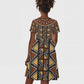 Mali Mud Cloth Village Legacy Kid Short Sleeve Dress African Tribal Pattern - African Pride