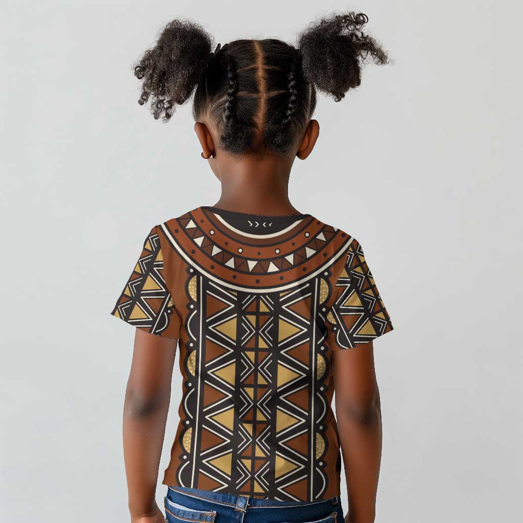 Mali Mud Cloth Village Legacy Kid T shirt African Tribal Pattern - African Pride
