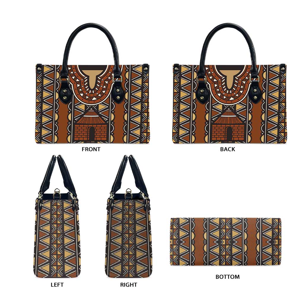 Mali Mud Cloth African Village Leather Bag Ethnic Geometry Style