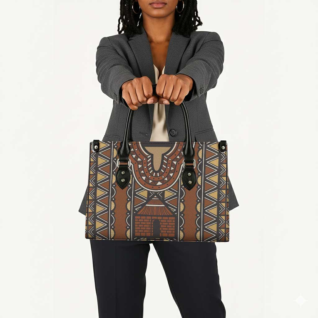 Mali Mud Cloth African Village Leather Bag Ethnic Geometry Style