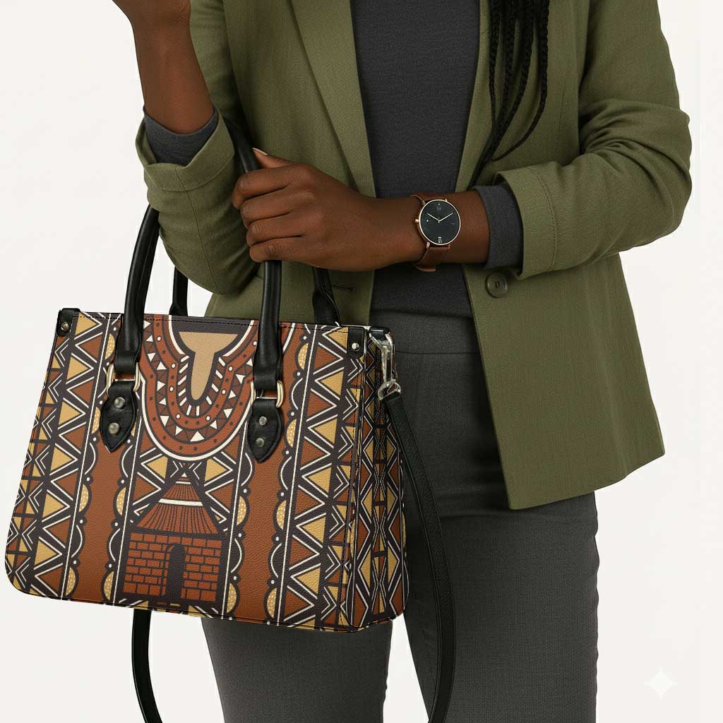 Mali Mud Cloth African Village Leather Bag Ethnic Geometry Style