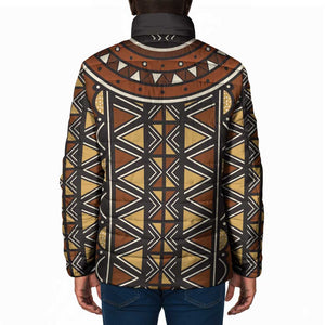 Mali Mud Cloth African Village Padded Jacket Ethnic Geometry Style