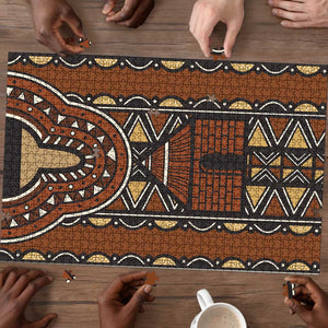 Mali Mud Cloth African Village Puzzle Ethnic Geometry Style