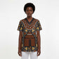 Mali Mud Cloth Village Legacy Scrub Top African Tribal Pattern - African Pride