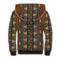 Mali Mud Cloth Village Legacy Sherpa Hoodie African Tribal Pattern - African Pride