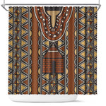Mali Mud Cloth Village Legacy Shower Curtain African Tribal Pattern - African Pride