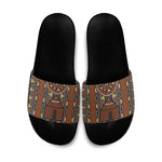 Mali Mud Cloth African Village Slide Sandals Ethnic Geometry Style
