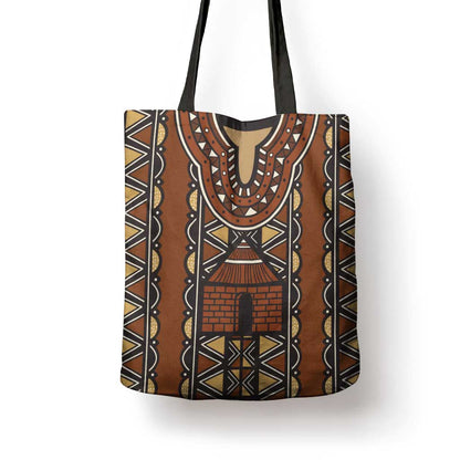 Mali Mud Cloth African Village Tote Bag Ethnic Geometry Style