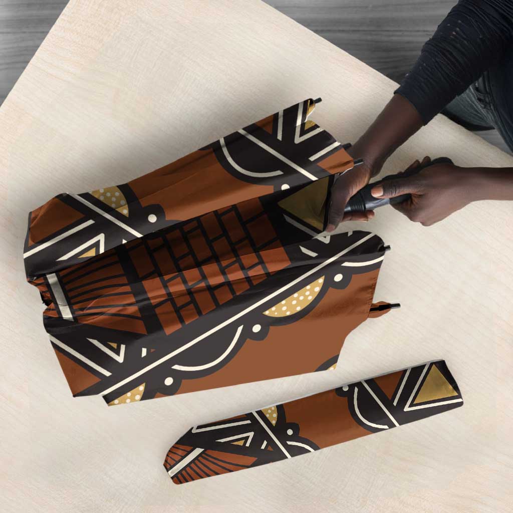 Mali Mud Cloth African Village Umbrella Ethnic Geometry Style