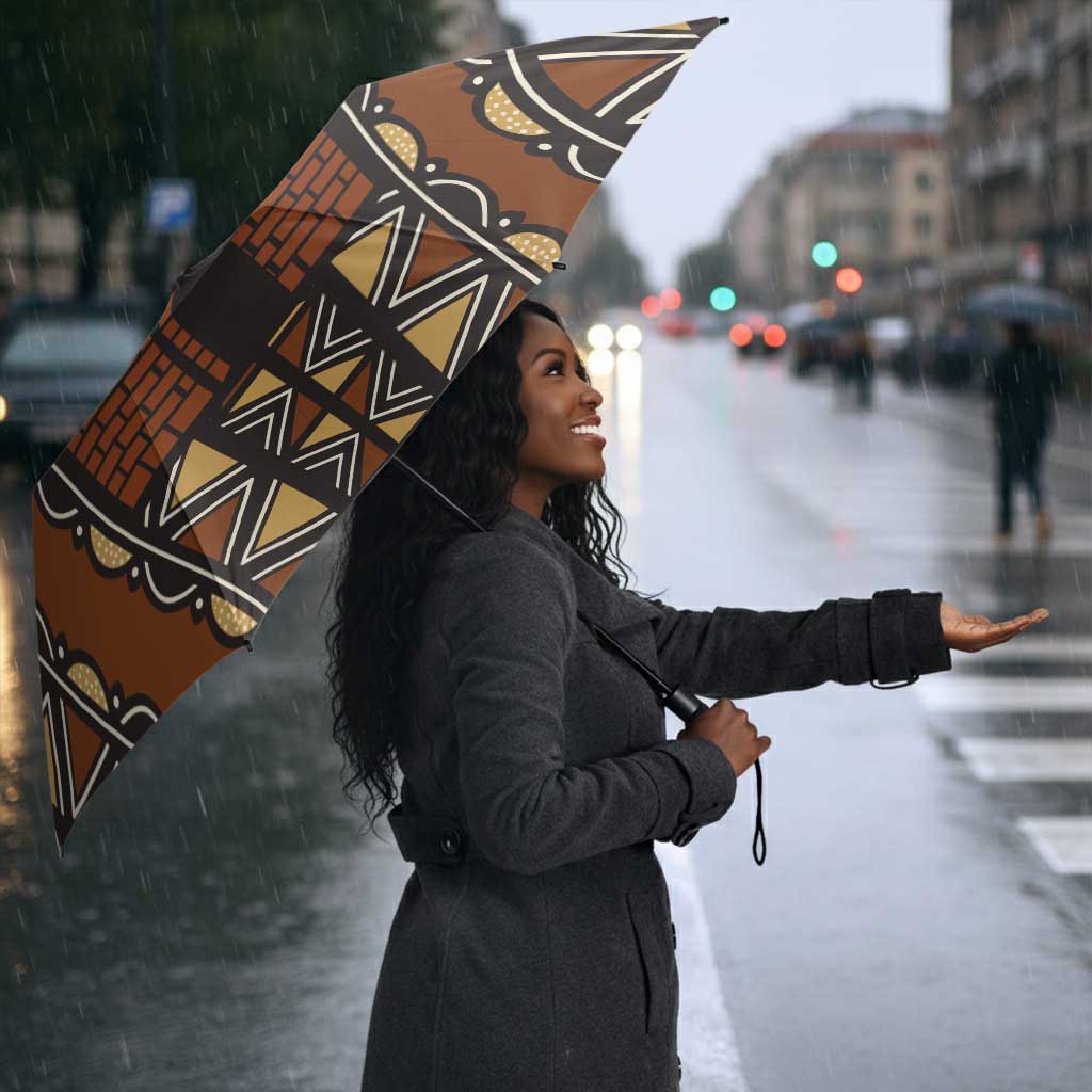 Mali Mud Cloth African Village Umbrella Ethnic Geometry Style