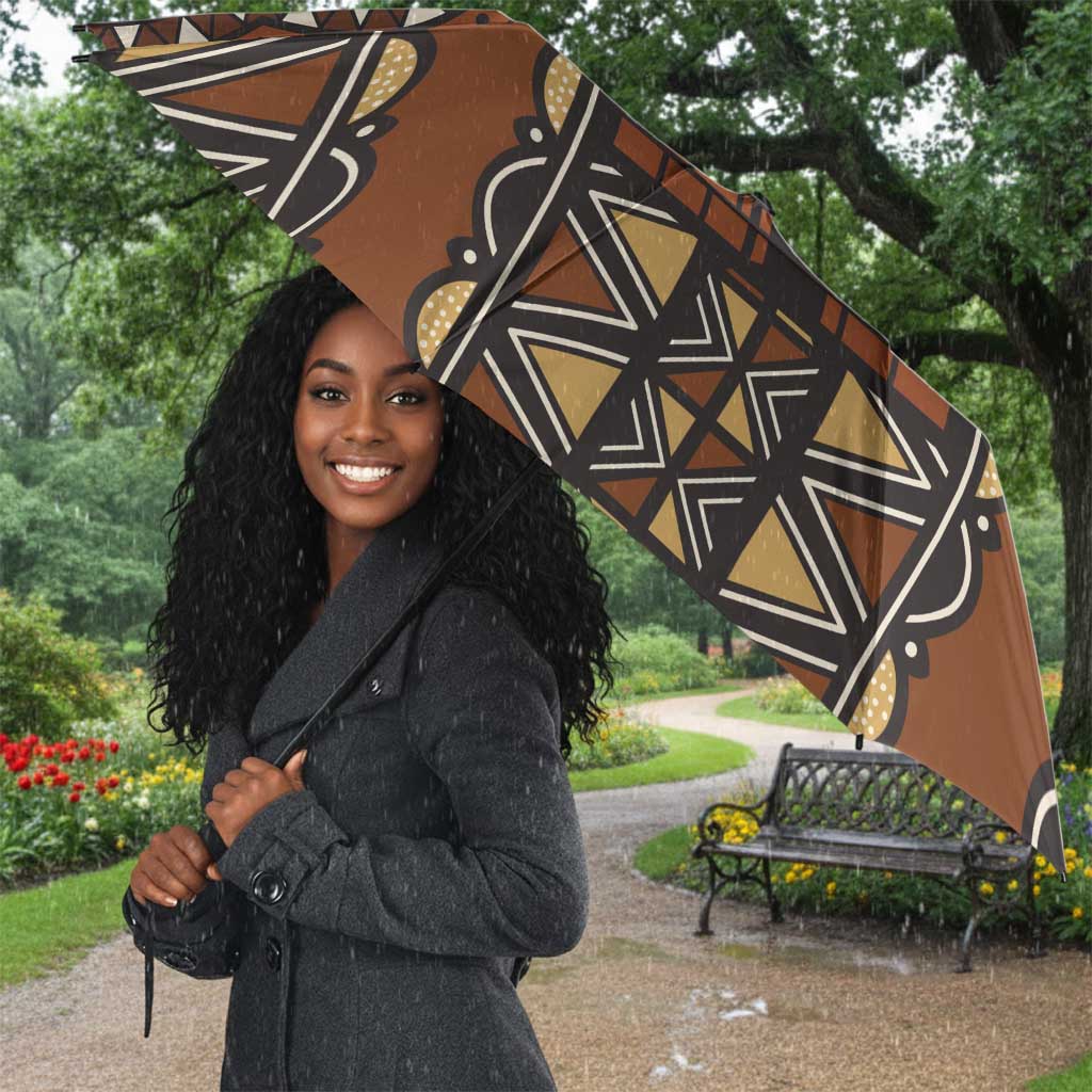 Mali Mud Cloth African Village Umbrella Ethnic Geometry Style