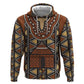 Mali Mud Cloth Village Legacy Zip Hoodie African Tribal Pattern - African Pride