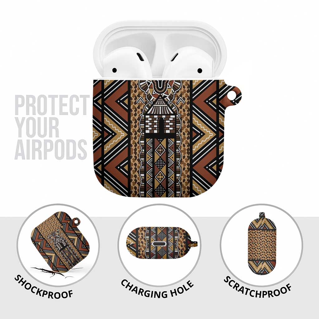 Mali Mud Cloth Leopards Legacy AirPods Case Tribal Village